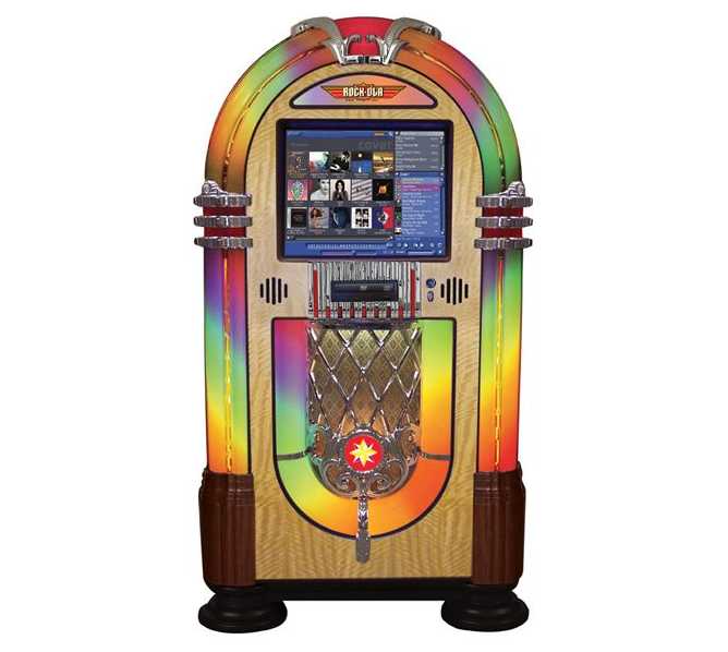 ROCKOLA Nostalgic Bubbler 19" Touchscreen Jukebox Music Center for